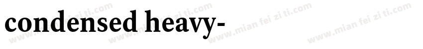 condensed heavy字体转换